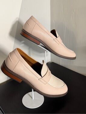 Call It Spring Men's Penny Loafers in Blush Pink and Cream